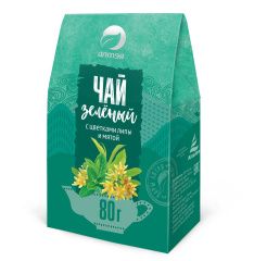 Алтэя Травяные чаи - Чай зеленый с липой и мятой 80 г Алтэя (Россия) купить по цене 237 руб.