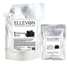 Ellevon Charcoal Premium Modeling Mask - Премиум альгинатная маска с углем (гель + коллаген) 1000 мл+100 мл Ellevon (Корея) купить по цене 5 800 руб.