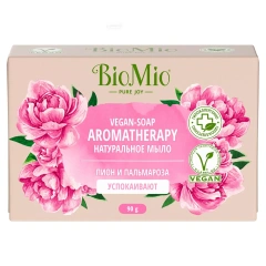 Натуральное мыло "Пион и пальмароза" Vegan Soap Aromatherapy, 90 г BioMio (Россия) купить по цене 119 руб.