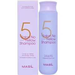 Тонирующий шампунь против желтизны для осветлённых волос Salon No Yellow Shampoo, 300 мл Masil (Корея) купить по цене 904 руб.