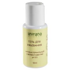 Levrana - Гель для умывания "Антибактериальный" с ферментами ржи, мини, 50 мл Levrana (Россия) купить по цене 132 руб.