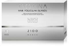 Crescina Follicular Islands 2100 - Комплекс для женщин (лосьон для стимуляции роста волос 10*3,5 мл, лосьон против выпадения волос 10*3,5 мл) Crescina (Швейцария) купить по цене 20 200 руб.