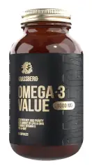 Биологически активная добавка к пище Omega 3 Value 30% 1000 мг, 90 капсул Grassberg (Великобритания) купить по цене 1 572 руб.