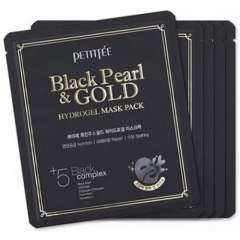 Petitfee Hydrogel Mask Pack - Маска для лица гидрогелевая с черным жемчугом и золотом Petitfee (Корея) купить по цене 215 руб.