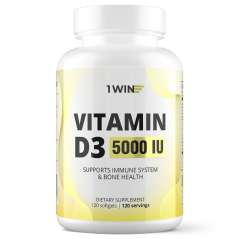 1Win - Комплекс "Капсулированный витамин D3 5000 ME" 120 капсул 1Win (Россия) купить по цене 1 286 руб.