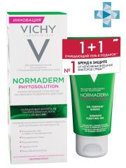 Vichy Normaderm - Набор для ежедневного ухода за комбинированной и жирной кожей лица  (корректирующий флюид 50 мл, очищающий гель 50 мл) Vichy (Франция) купить по цене 1 919 руб.