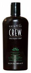 American Crew Tea Tree 3-in-1 - Средство 3 в 1 Шампунь, Кондиционер и Гель для душа Чайное дерево 450 мл American Crew (США) купить по цене 2 192 руб.
