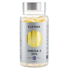 Комплекс "Омега-3 жирные кислоты высокой концентрации" 30%, 90 капсул Elemax (Россия) купить по цене 819 руб.