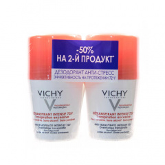 Vichy Deodorant - Дезодорант-антистресс 72 часа защиты 2*50 мл Vichy (Франция) купить по цене 1 500 руб.