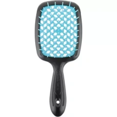 Щетка Superbrush с закругленными зубчиками черно-голубая, 17,5 х 7 х 3 см Janeke (Италия) купить по цене 1 080 руб.